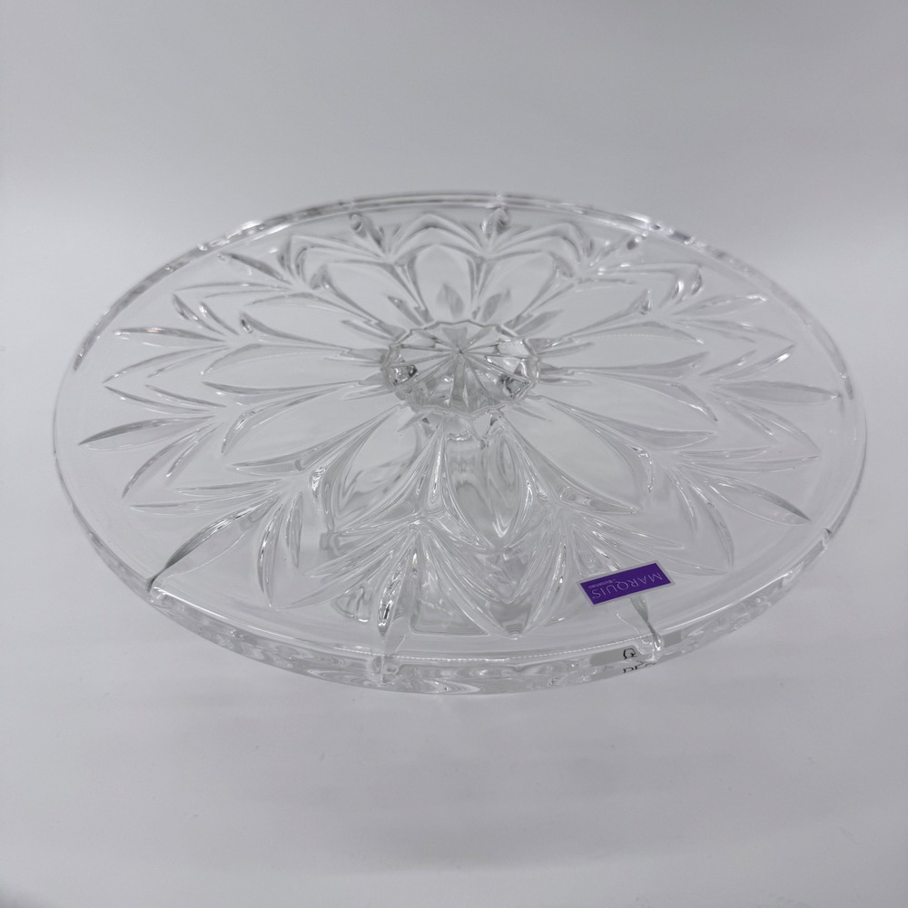 Marquis Waterford Cake Plate Home 11in Canterbury Lead Crystal Clear Solid